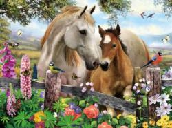 Meadow Horses Flowers Jigsaw Puzzle By Puzzlelife