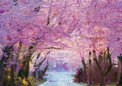 Cherry Blossom Road Flowers Jigsaw Puzzle By Puzzlelife