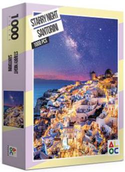 Starry Night Santorini Seascape / Coastal Living Jigsaw Puzzle By Puzzlelife