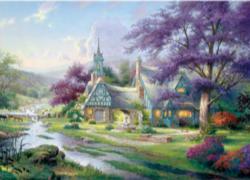 House With Clock Tower Domestic Scene Jigsaw Puzzle By Puzzlelife