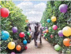 Gray Malin Party At The Parker 2-Sided 500 Piece Puzzle Elephants Double Sided Puzzle By Galison