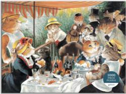 Luncheon of the Boating Party Meowsterpiece of Western Art Cats Jigsaw Puzzle By Galison