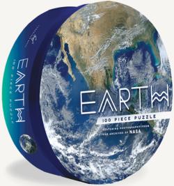 Earth: 100 Piece Puzzle Space Round Jigsaw Puzzle By Chronicle Books
