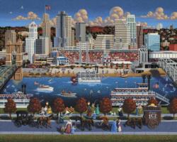 Cincinnati Lakes / Rivers / Streams Jigsaw Puzzle By Dowdle Folk Art