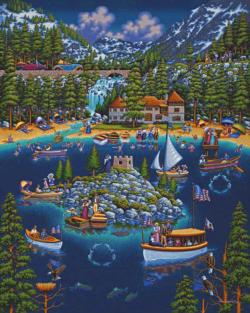 Lake Tahoe Lakes / Rivers / Streams Jigsaw Puzzle By Dowdle Folk Art