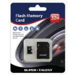 Super Talent 32GB Micro SDHC Memory Card w/ Adapter, Retail