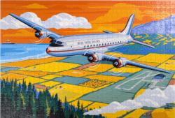 Across the Continent - A Vintage Travel Series Airplane Jigsaw Puzzle Nostalgic / Retro Jigsaw Puzzle By Blue Kazoo