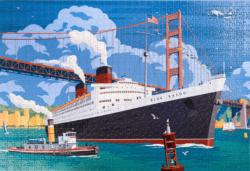Across the Continent - A Vintage Travel Series Ocean Liner Jigsaw Puzzle Nostalgic / Retro Jigsaw Puzzle By Blue Kazoo