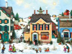 Christmas Town Americana & Folk Art Large Piece By Cobble Hill