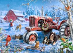 Christmas on the Farm Christmas Jigsaw Puzzle By Vermont Christmas Company