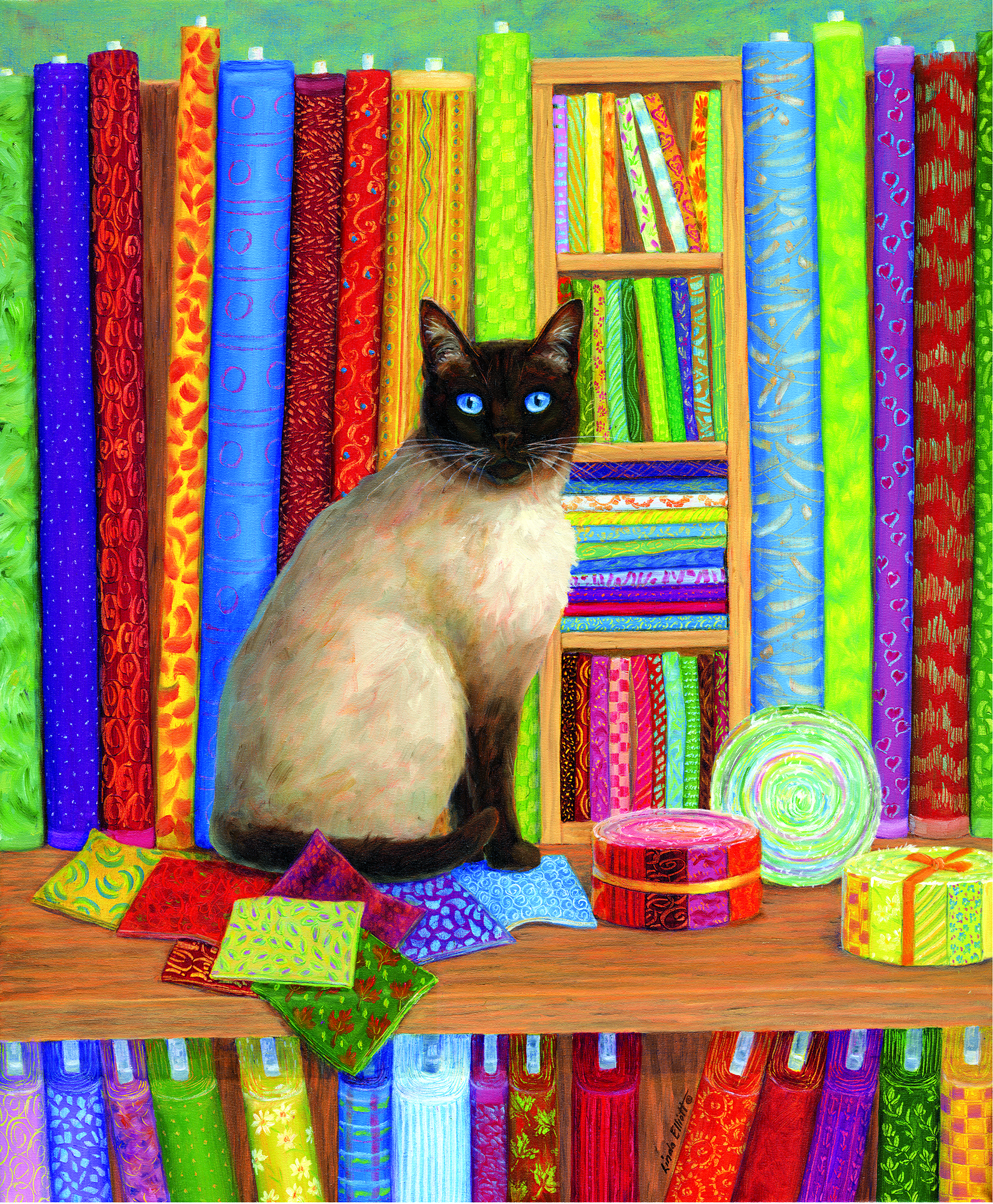 Quilt Shop Cat 1000