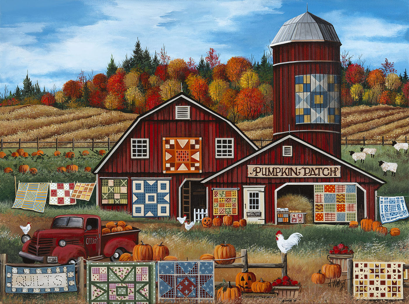 Pumpkin Patch Farm Quilts 1000
