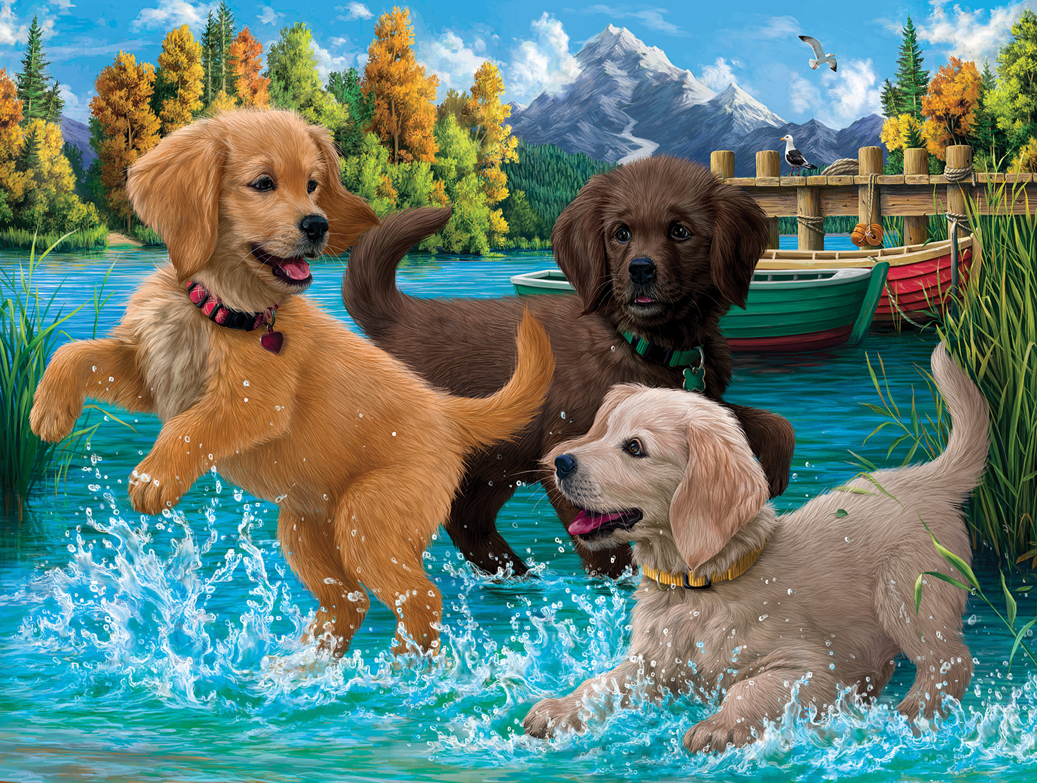 Puppies Make a Splash 500