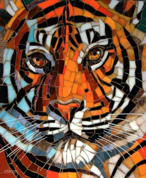 Stained Glass Tiger 1000